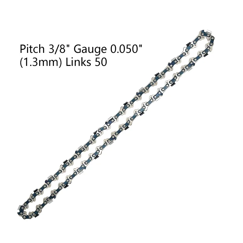 Catena per motosega Passo 3/8" Calibro 0,050" 1,3 mm Lama per sega a scalpello completa 50 52 55 56 57 59 Collegamenti