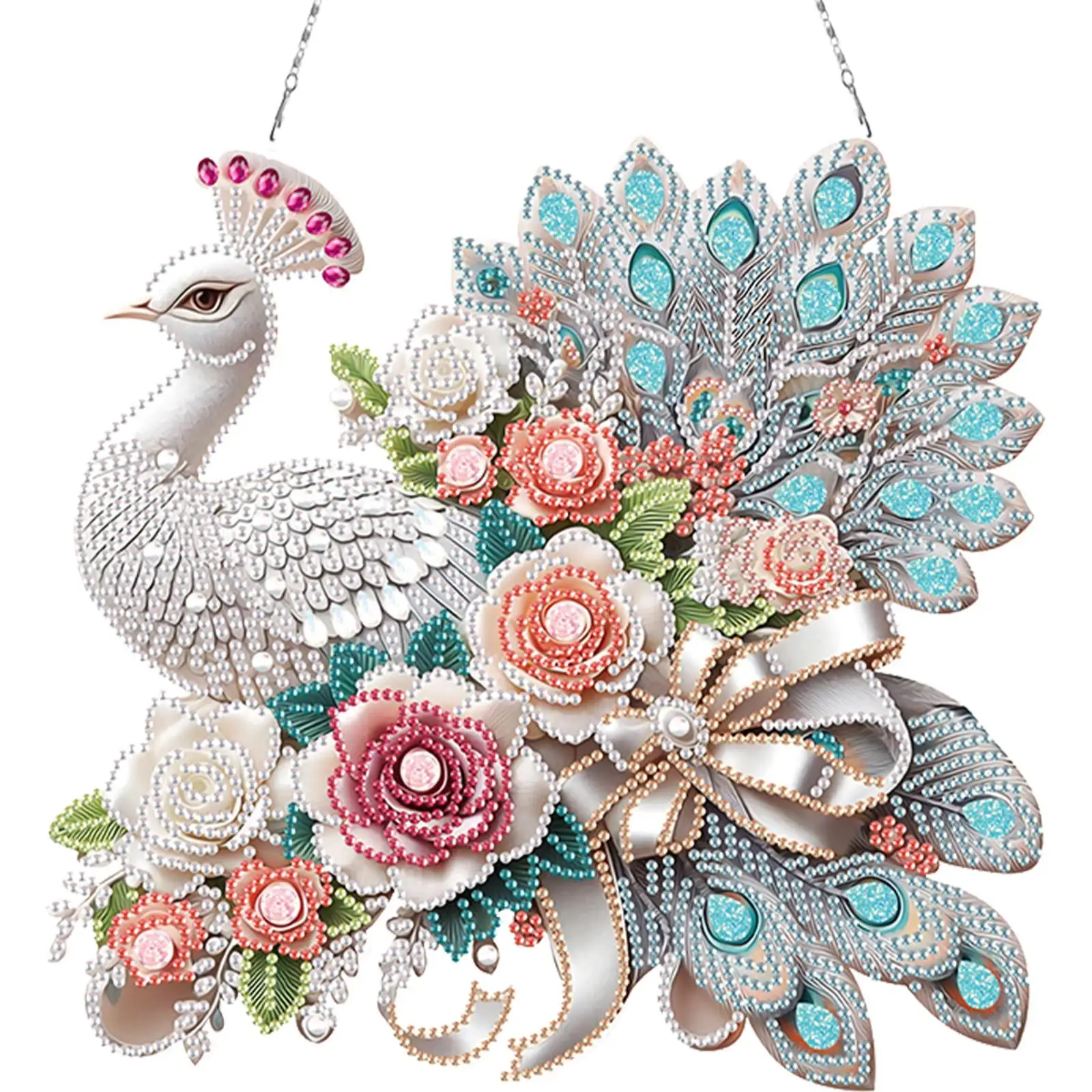 

Набор для алмазной вышивки 2D «Павлин»: плоская алмазная живопись, подвеска, декор для дома и стен