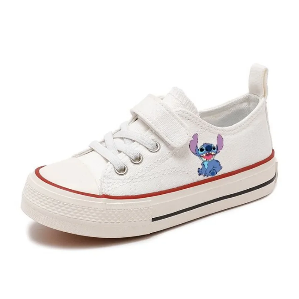 Fashion Cartoon Girl Kids Stitch Children Canvas Shoes Boys Kids Casual Sport lovely Shoes Print Flat bottomed Tennis Shoes