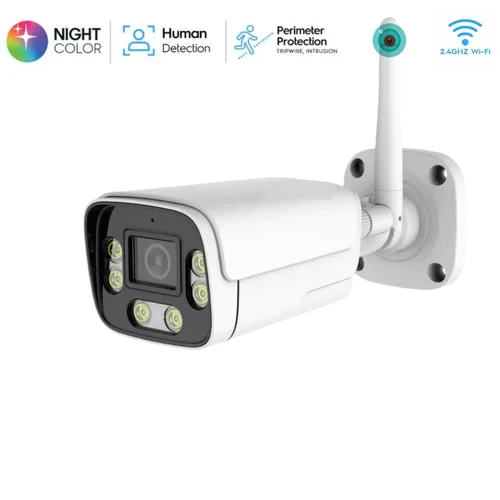 Imagen 1 del producto Cámara de seguridad IP de 4MP y 2MP, Wifi, vigilancia en exterior, protección del hogar, CCTV, cámara inalámbrica tipo bala, vídeo interior, Wi-Fi XM, ICSee Cam