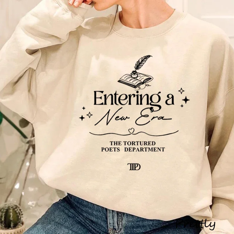 Entering A New Era Round Neck Sweatshirt The Tortured Poets Department Pullover Long Sleeve Women\'s Clothing TTPD TS11 Hoodie