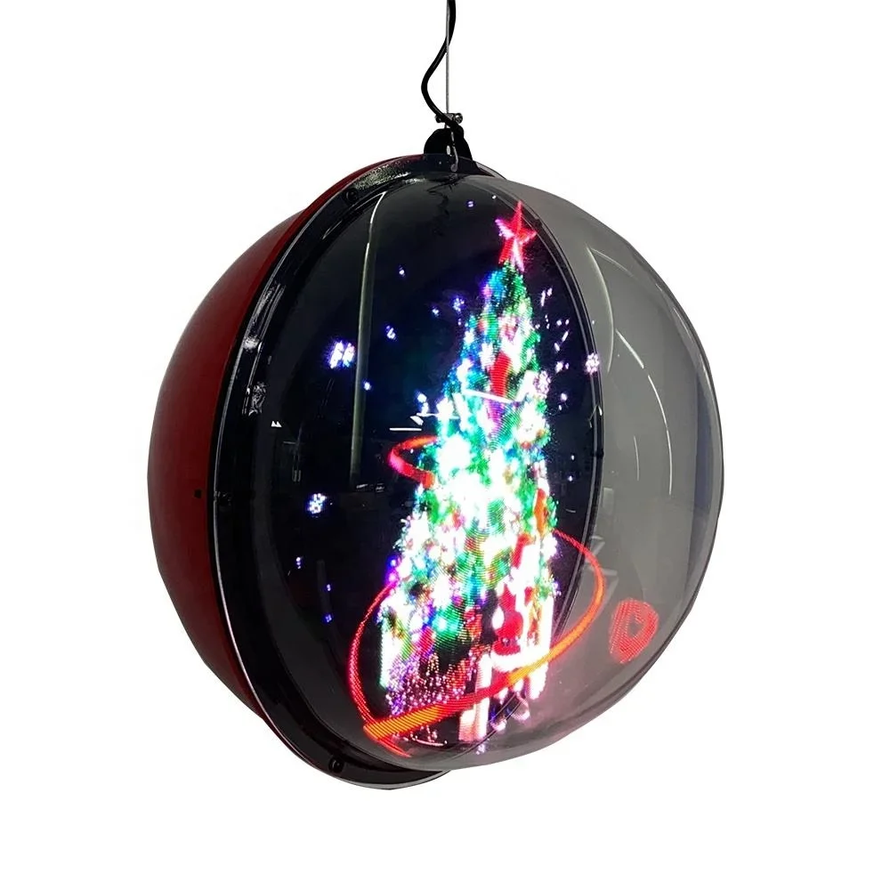 Patented 3D Christmas Ball Advertising Fan Projector Rechargeable Battery with SD Card Fixed Content Festival Decor Equipment