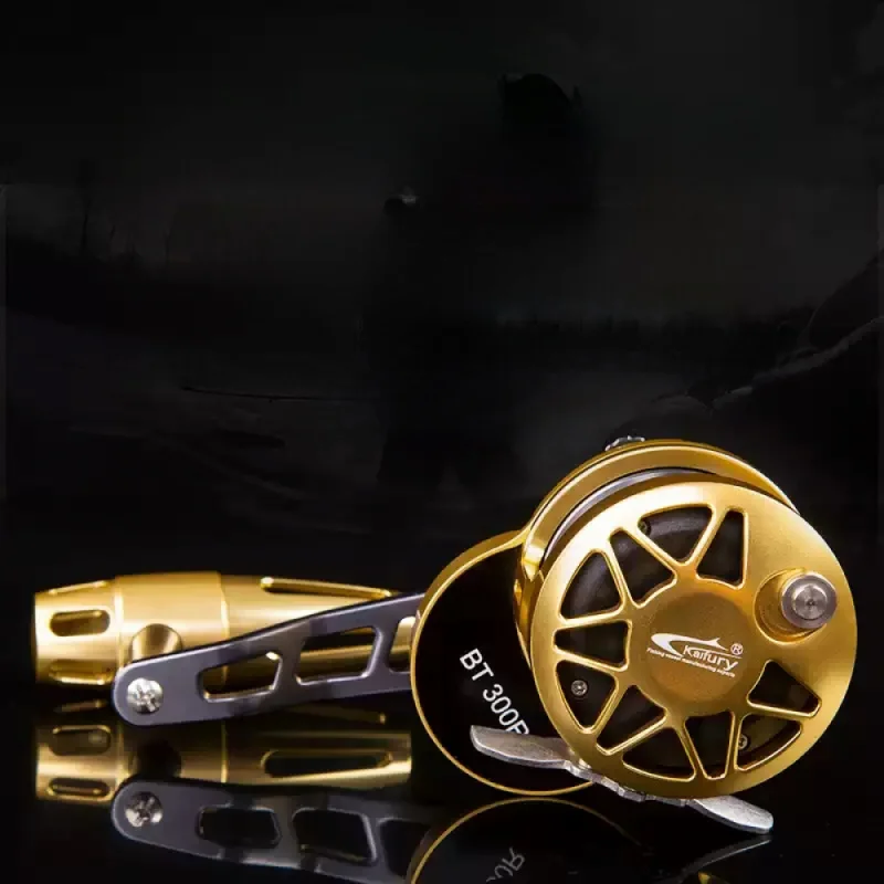 Offshore Deep Sea Boat Fishing Gear, All Metal Drum Spinning Reel, Slow Rock Iron Plate Wheel, Durable Lure Fishing Reel