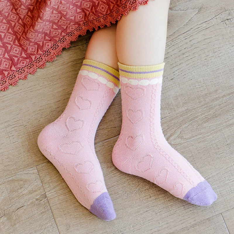 5 أزواج ربيع الخريف الأطفال جوارب قطنية فتاة صبي طفل لطيف الكرتون لينة شتاء دافئ 1-12 سنة للأطفال طالب المراهقين الجوارب #3