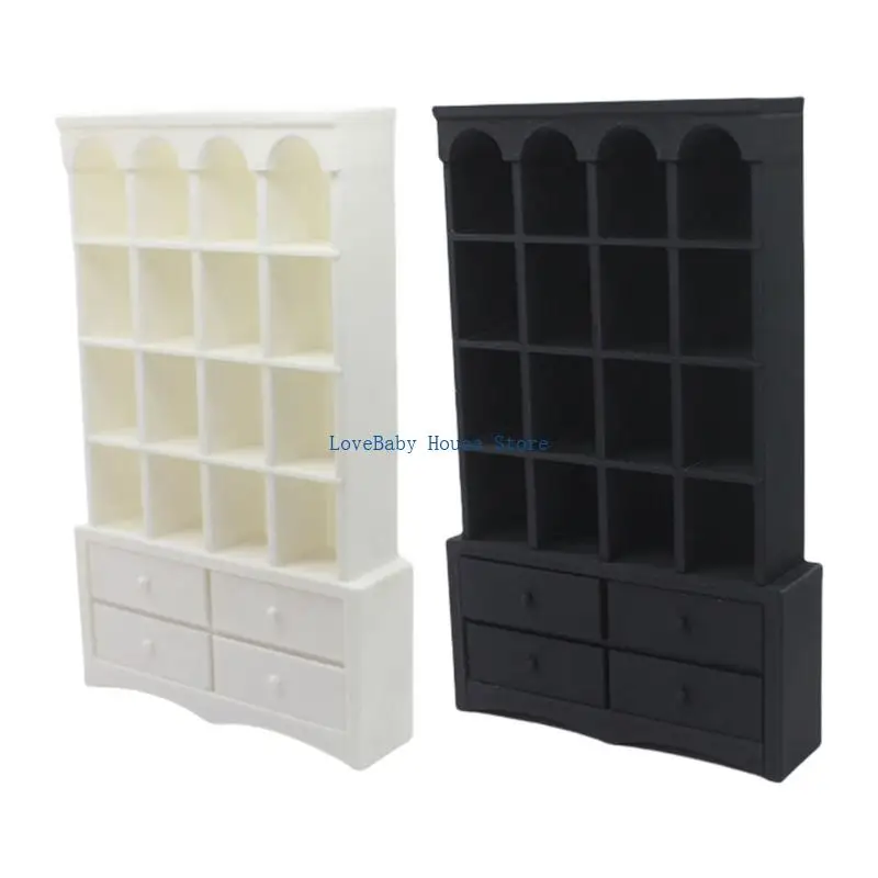 

BX0D 1/12 Bookcase Miniature Storage Cabinet Dollhouses Furniture Craft Project Decors