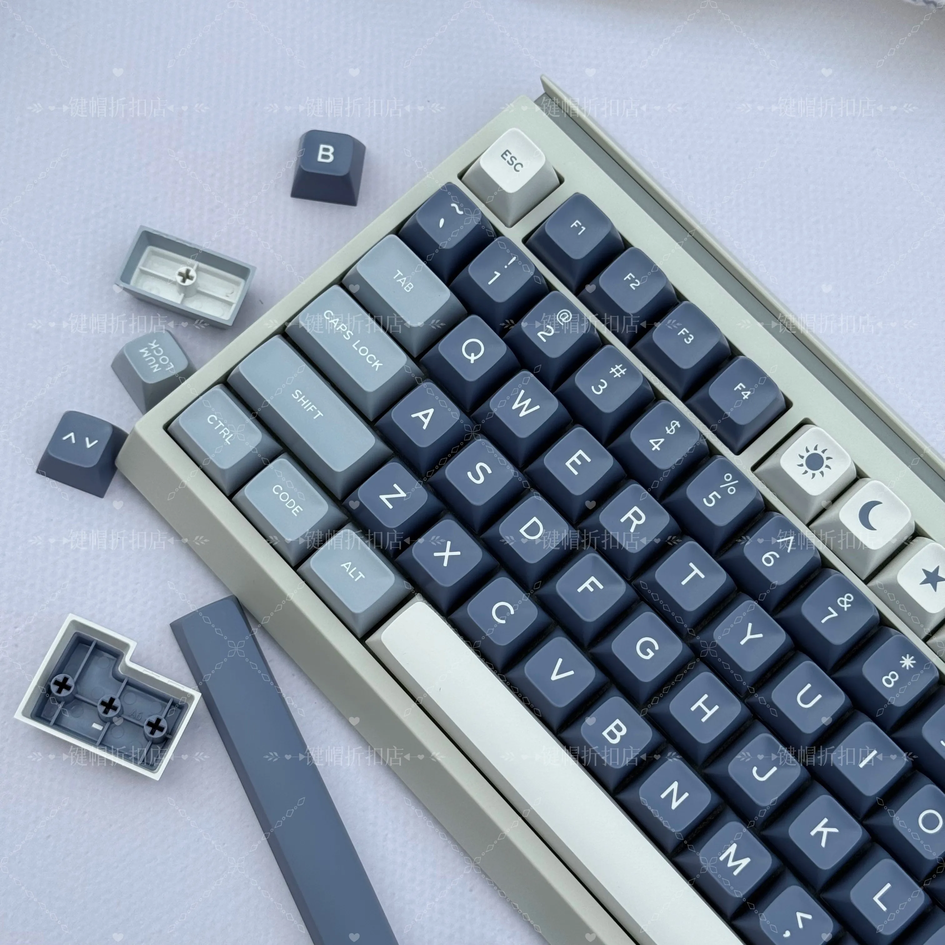 173 Keys Fish Keycaps SA Profile Double Shot ABS Keyboard Keycaps for Cherry MX Switches Mechanical Gamer Keyboard