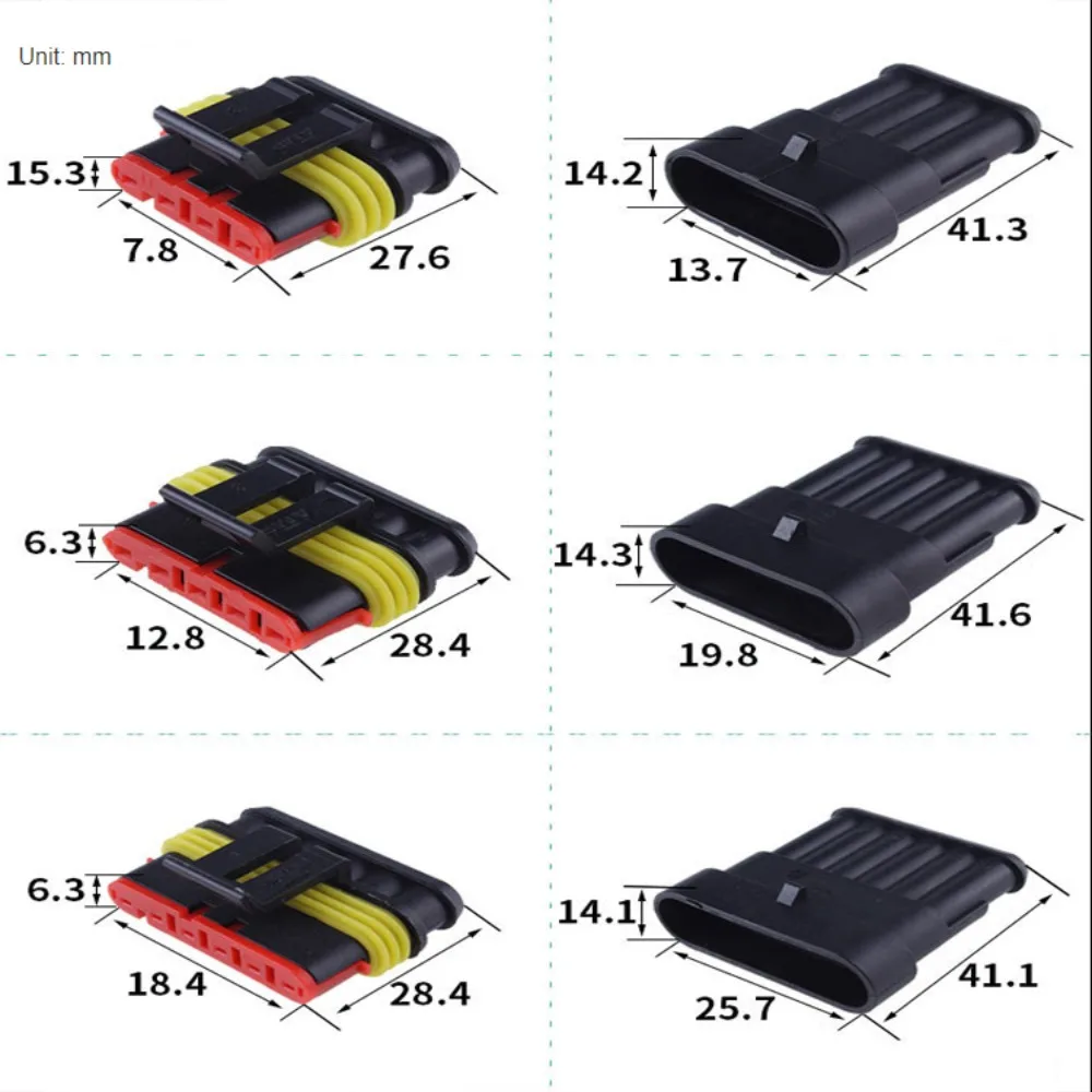 1 2 3 4 5 6 Weg Männlich Männlich & Weiblich 1P 2P 3P 4P 5P Auto Draht Stecker Stecker Kabel Elektrische Stecker Stecker Adapter Draht