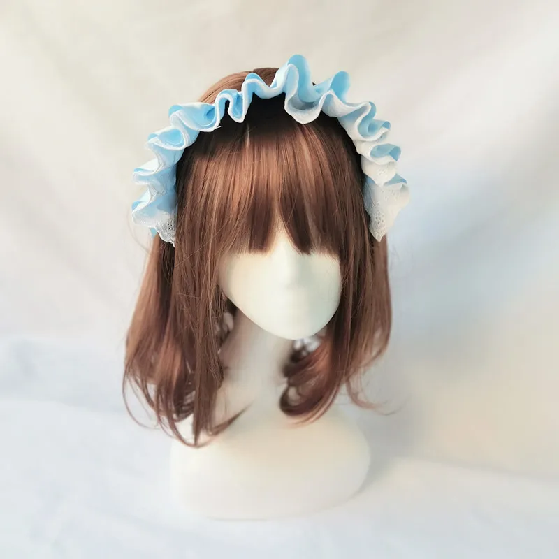 Japonês Lace Hair Band para As Mulheres, KC Menina Lolita Bow Headband, Clipe de Cabelo, Anime Loli Headwear, Kawaii Cosplay Acessórios