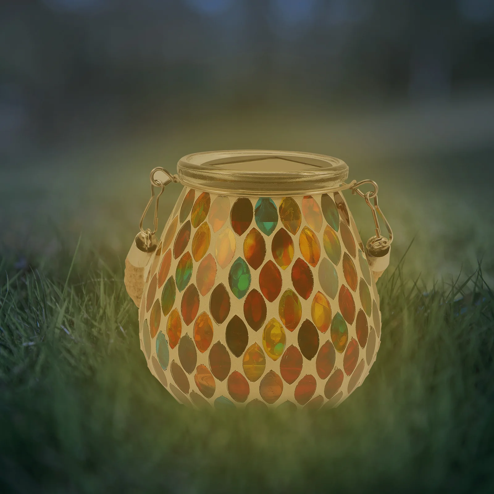 Luz solar para jarra de mosaico, lâmpada durável premium para jardim ao ar livre, à prova d'água, decoração de caminho, iluminação