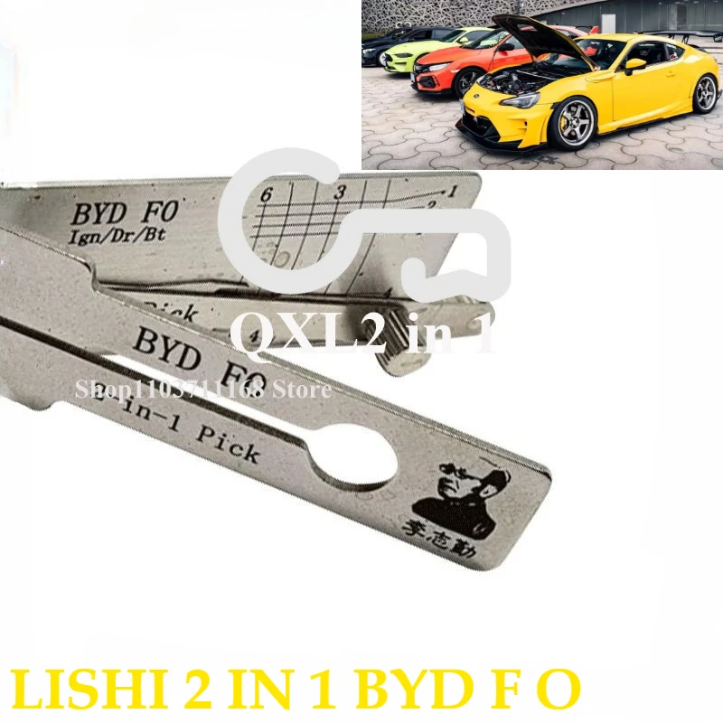 

1PCS Lishi for Byd F0 2-in-1 Auto Door Lock Pick & Decoder Locksmith Tool Ganzua Decoder and Pick Lock Picking Lockpick Decoder