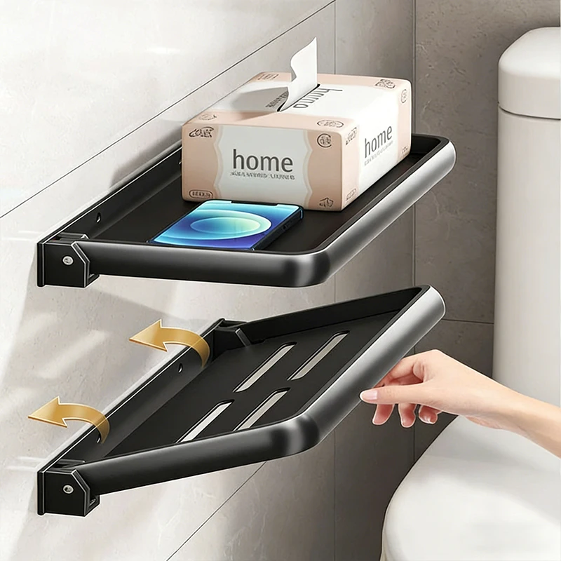 Wall Mounted,Kitchen Seasoning Folding Storage Rack,Non Perforated,Multifunctional Rack For Oil,Salt,Sauce,Vinegar Seasoning