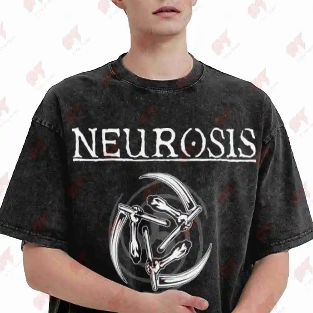 Neurosis Metal Band Vintage Washed Tee Pure Cotton T-Shirt