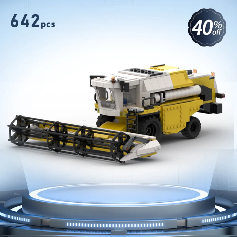 combine harvester blocks tractor building bricks dune buggy block farm building brick harvester car for childrens Toy diy