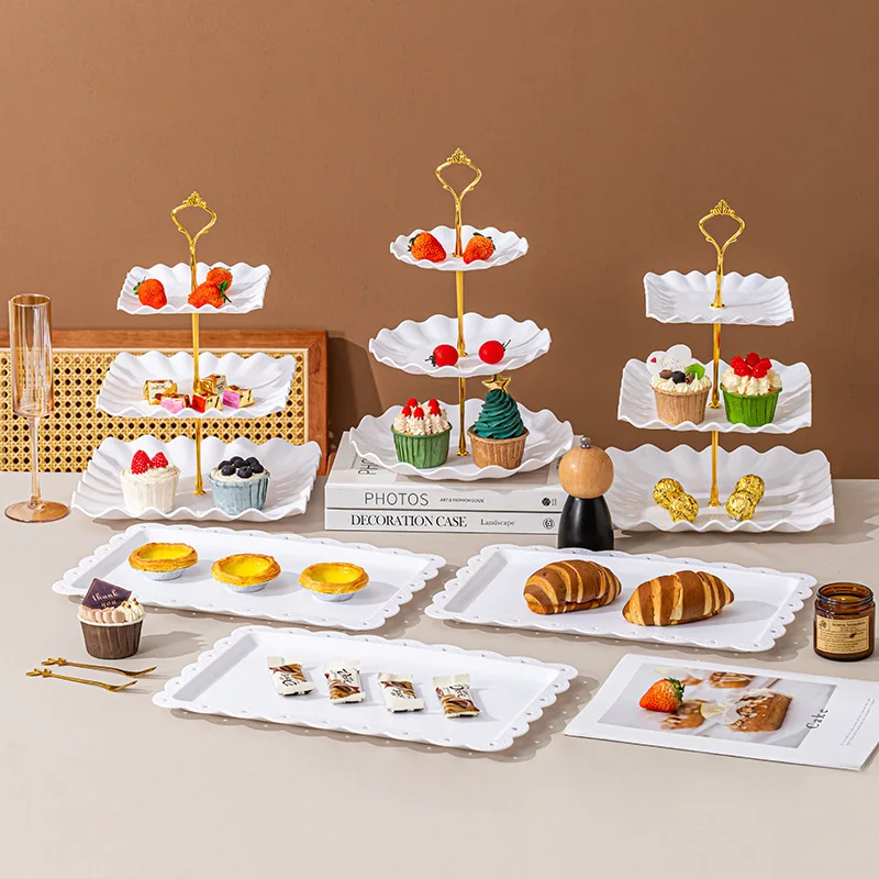 Dessert Display Rack for Birthday Cake Wedding Snacks Dim Sum Tea Break Afternoon Tea Table Decoration Portable Stand Organizer
