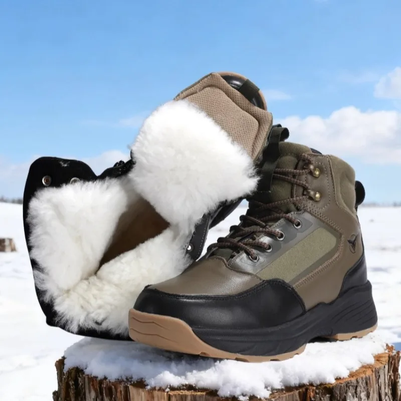 

Plush Warm Non-Slip Coldproof Outdoor Work Boots Comfortable Cotton Shoes New Design Men Snow Boots