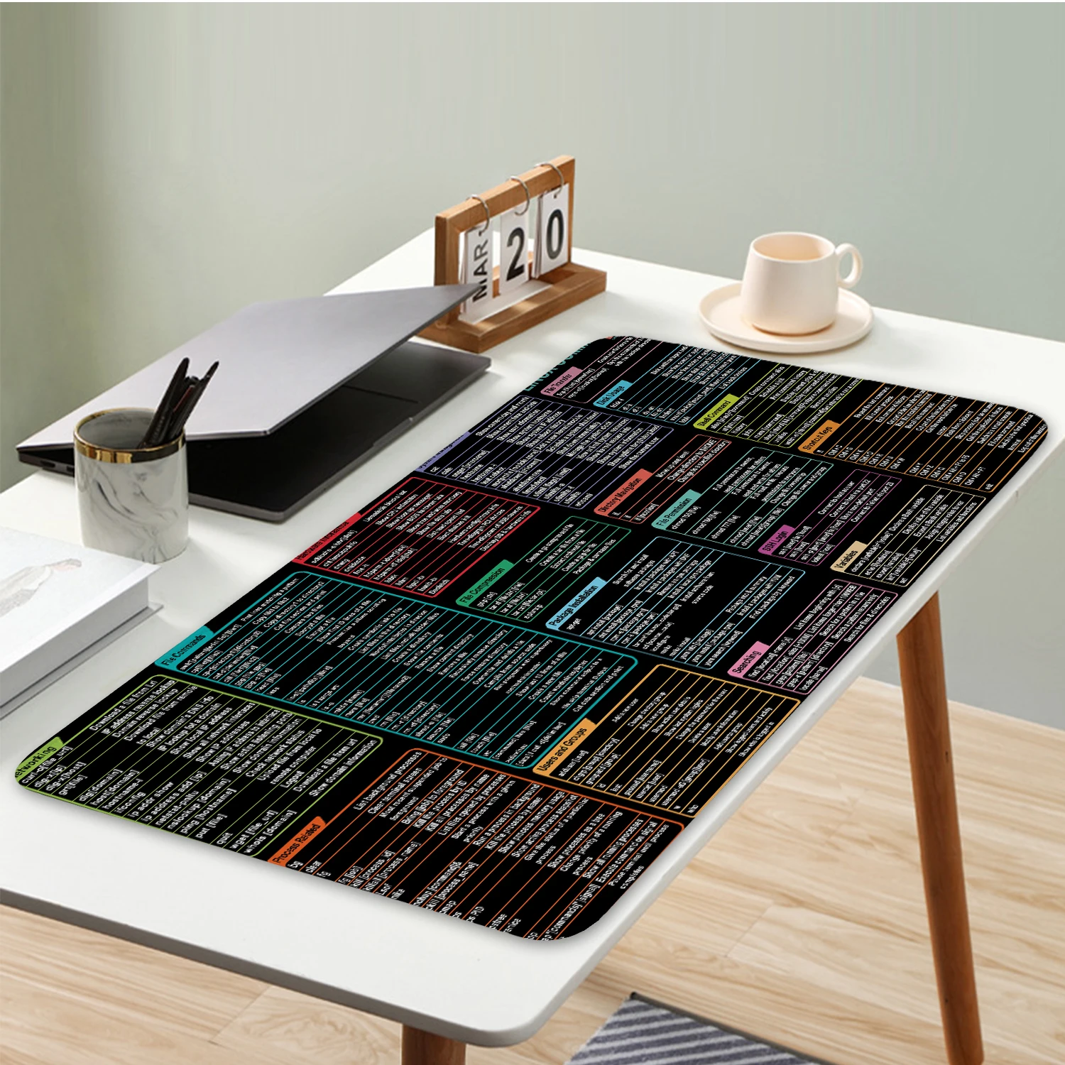 

Excel Shortcut Keys Mouse Pad Extended Large Gaming Mousepad PC Office Spreadsheet Keyboard Mat Non-Slip Laptop Desk Mat