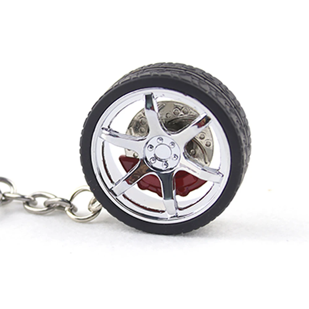 RIM wheel keychain Car wheel Nos Turbo keychain key ring metal with Aluminum Brake discs Keyfob for TE37 TOYOTA style