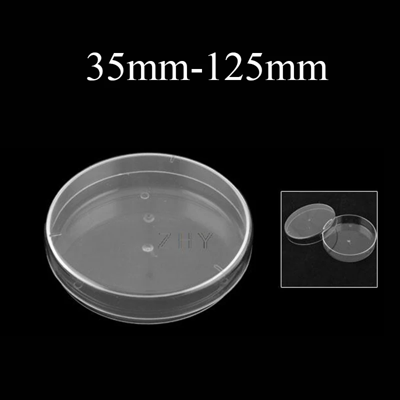 35/60/70/90/100/120mm Laboratory Polystyrene Flat Bottom Round Cover Sample Cell Tissue Culture Sterilized Petri Dishes With Lid