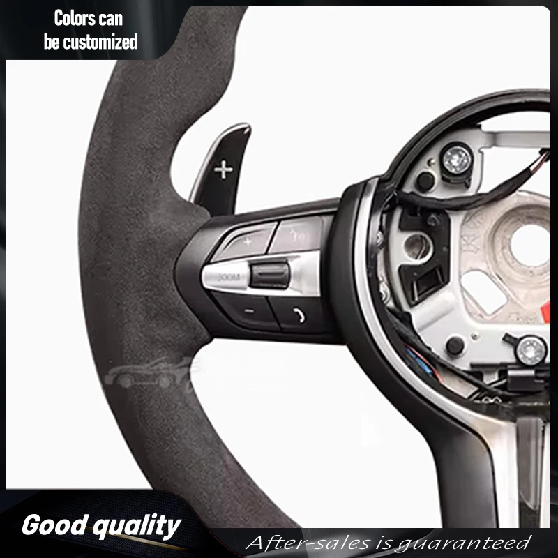 The Steering Wheel Suitable For Bmw F30 F10 F31 F20 E60 E90 Is Made Of Alcantara Material And Sports Steering Car Accessories