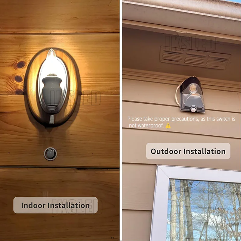 Smart PIR Sensor Switch Adjustable Time Delay, 110-220V Auto Motion Detection Light for Closet, Staircase, Porch