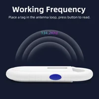 Escáner de microchip portátil 5YOA para mascotas con pantalla OLED lector RFID USB ISO11784/5 transpondedor de identificación de animales