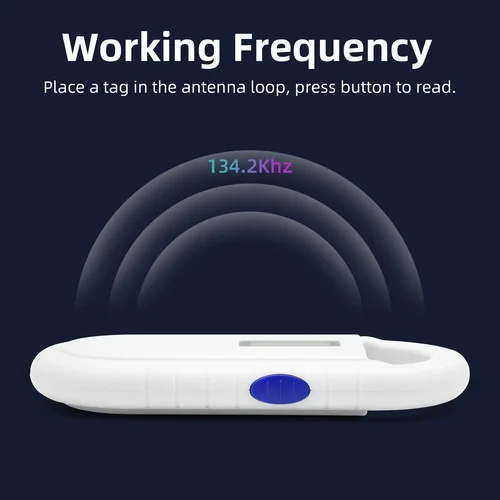 Escáner de microchip portátil 5YOA para mascotas con pantalla OLED lector RFID USB ISO11784/5 transpondedor de identificación de animales