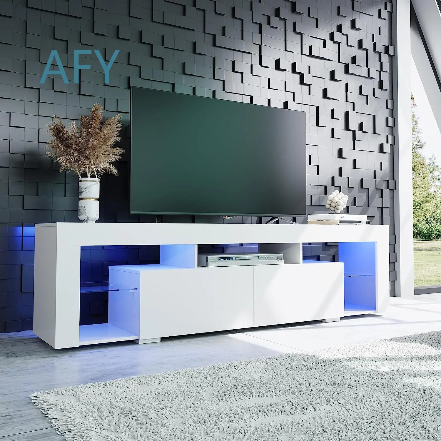 Modern Simple TV Cabinet for Living Room Bedroom Home Decor Light Luxury Floor Standing Storage Unit Multi-Compartment Media