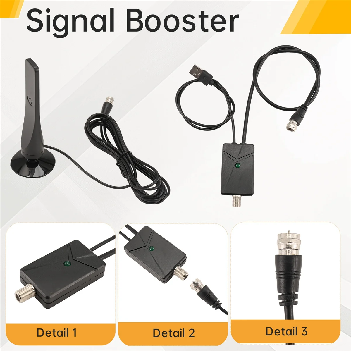 A003 هوائي التلفزيون مكاسب عالية هوائي رقمي داخلي تضخيم إشارة الداعم لواسعة المدى HDTV استقبال التلفزيون المنزلي