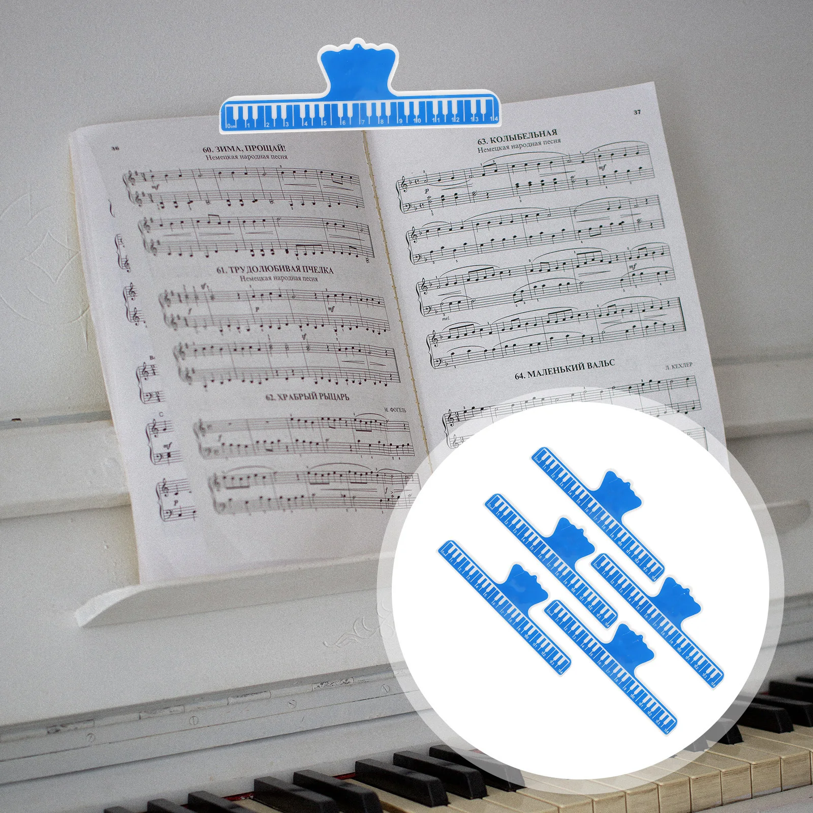 

5Pcs Music Sheet Clip High-Durability Score Clamp Easy Page Holding for Piano Book Music Holder Practical Score Clip