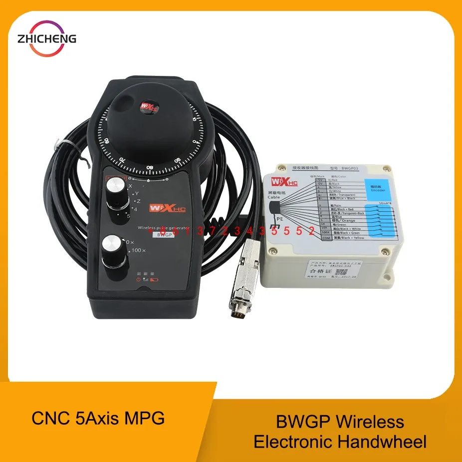 

NEW 5 Axis BWGP Wireless Electronic Handwheel MPG Pulse Generator Hanging Handwheel CNC Controller