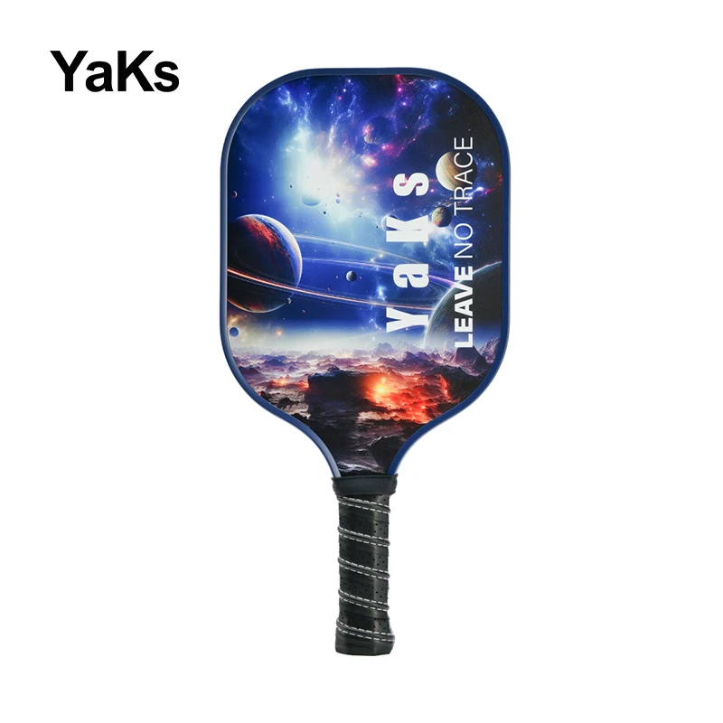 Yaks Glass Fibre Face Pickleball Paddle Ribbed Handle Non Slip Grip Pickleball Racquet Lightweight Pickleball Training Equipment - Image 2