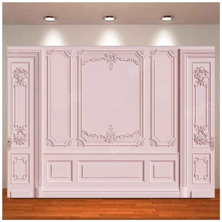 

Light Pink Empty Room Photo Photography Backdrop Classic Interior Wedding Background Photo Studio Props For Photographers