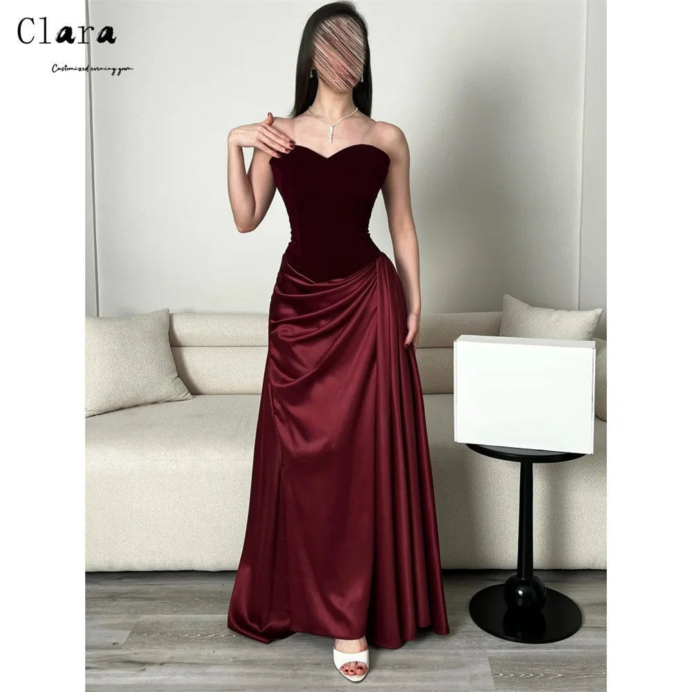 

Clara Custom Contrasting Fishtail Sweetheart Sleeveless Elegant Party Dresses for Women Luxury Luxurious Party Dress Evening