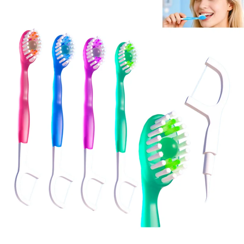 16pcs Disposable Travel Toothbrush Set Toothpaste Floss Tongue Scraper Included Independent Packaging Portable Oral Care Kit