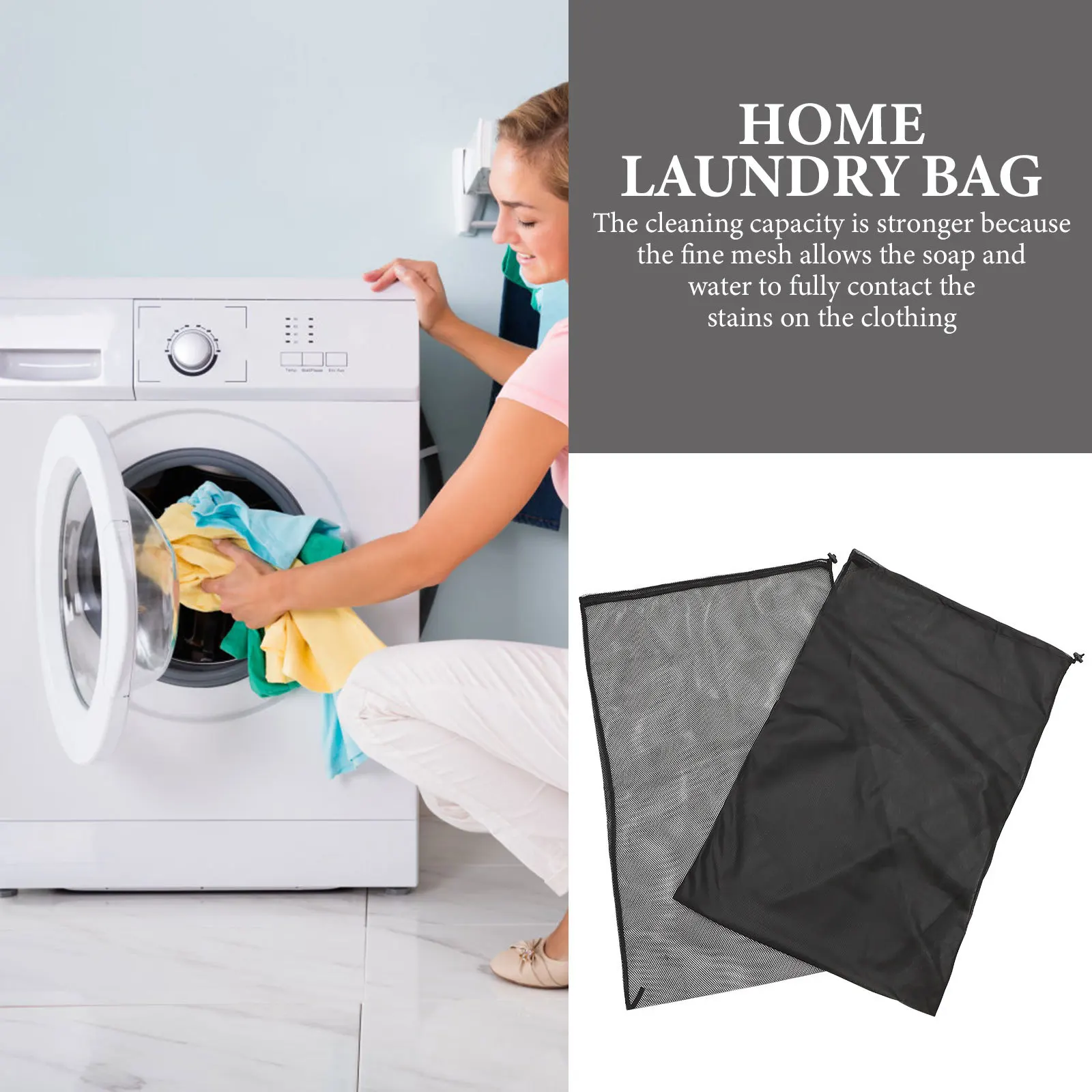 

2pcs Laundry Bags Mesh Clothing Washing Bags For Bra Underwear Socks Storage Dirty Clothes Organizer Machine Washable Pouch