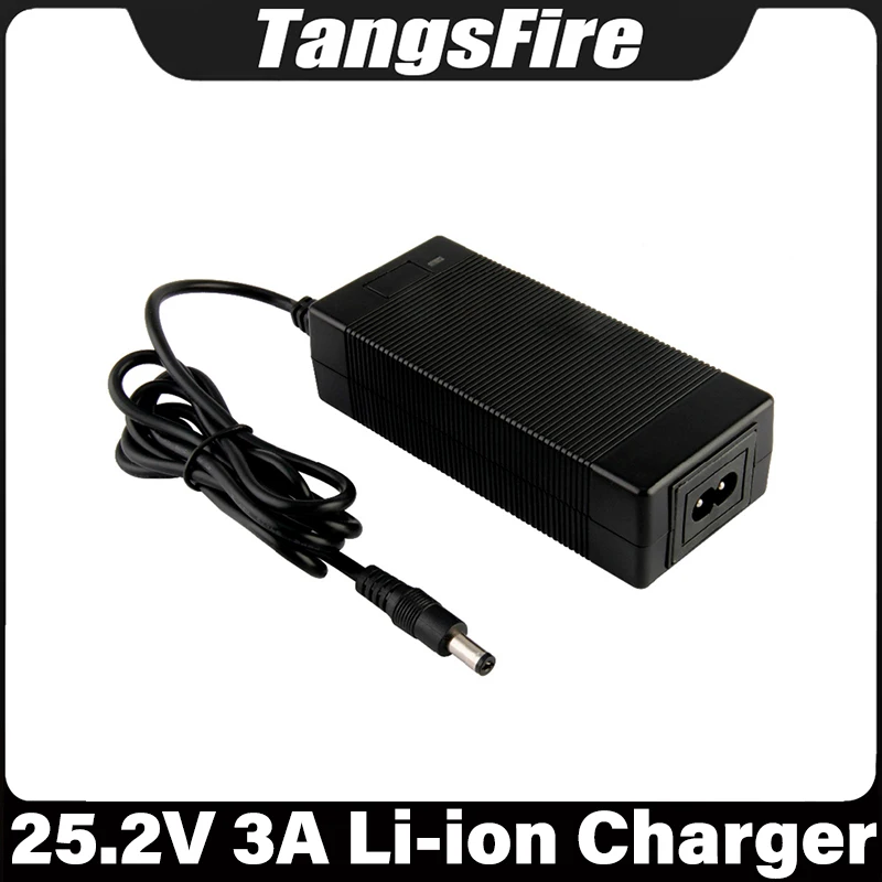 25.2V 3A Smart Lithium Battery Charger 6Series For 21.6V 22.2V Electric Bicycle Li-ion Battery Charger DC High Quality Connector