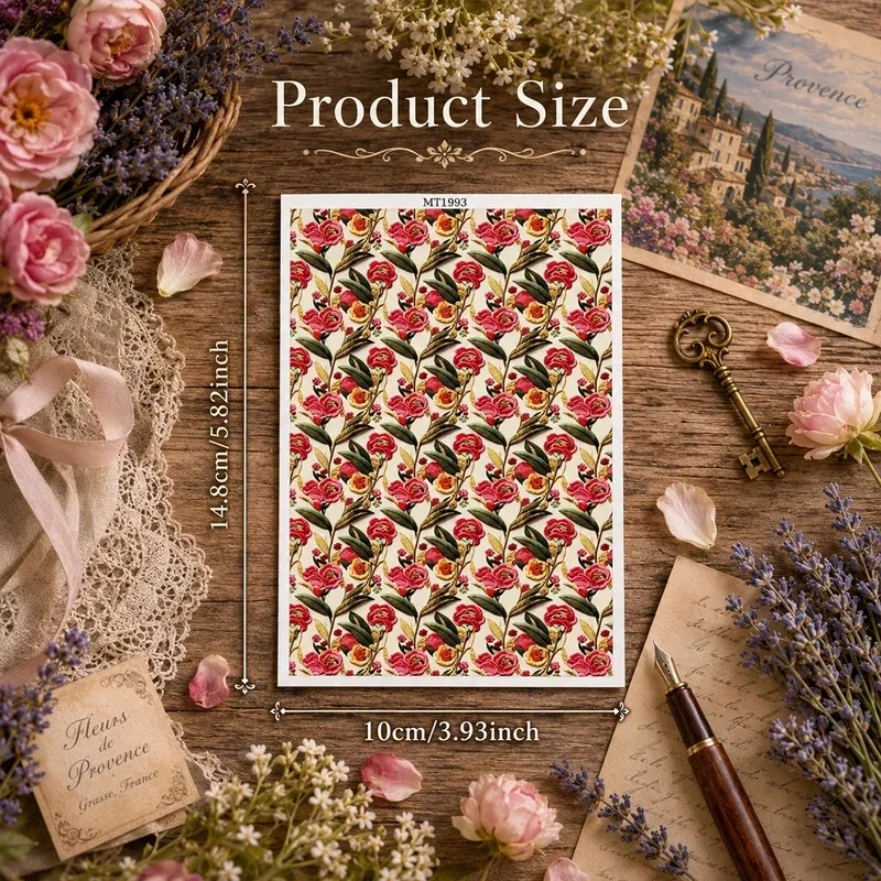 Water-Soluble Polymer Clay Transfer Paper, Firefly & Stained Glass Flower Jar Decals, Disposable Stickers DIY Earring Jewelry