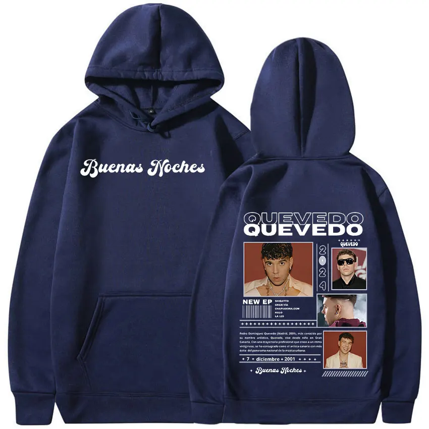 Rapper QUEVEDO Tour 2024 Graphic hoodie Men\'s Women Hip Hop Fashion pullover Sweatshirt y2k harajuku Oversized hooded Streetwear