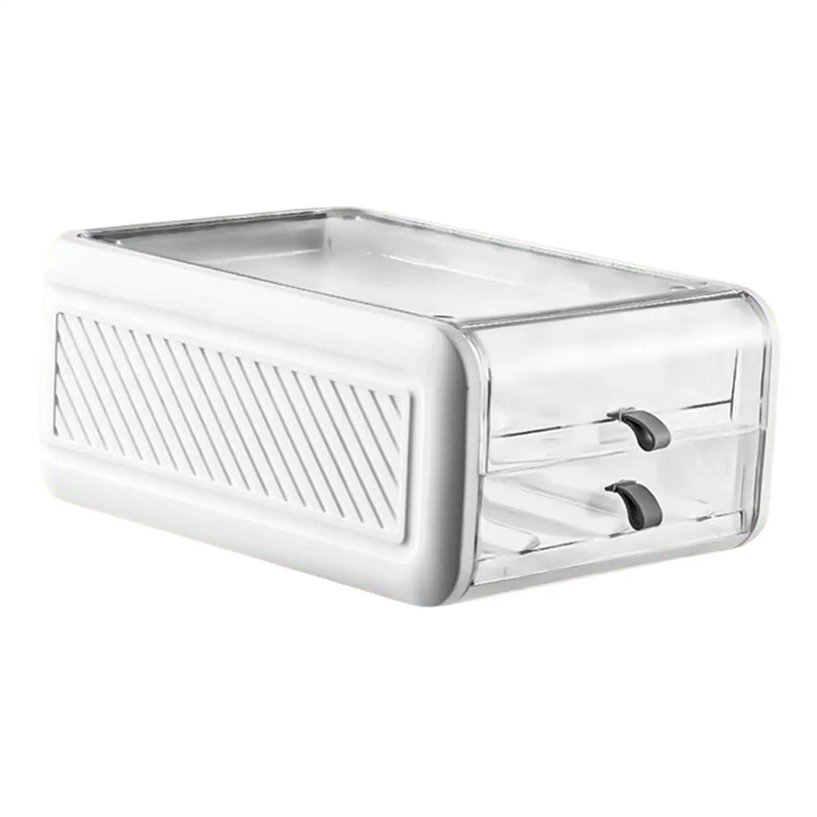 Egg Holder Drawer Type Double Layer with Lid and Handles for Kitchen Fridge