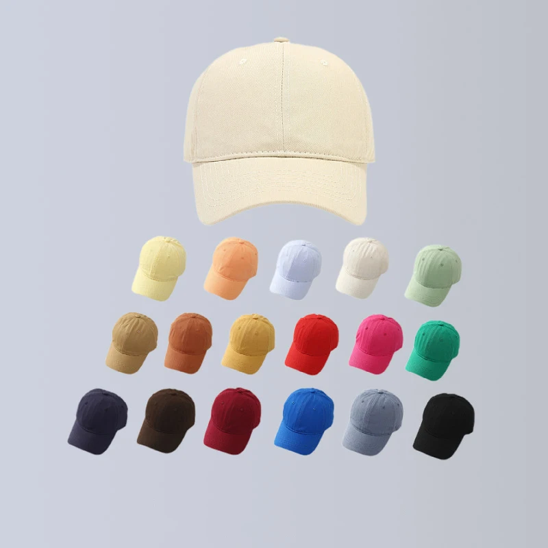 New Children Solid Cotton Baseball Cap For Boys Girls Sunhat Unisex Outdoor Sports Snapback Fishing Baseball Hat Korean Style