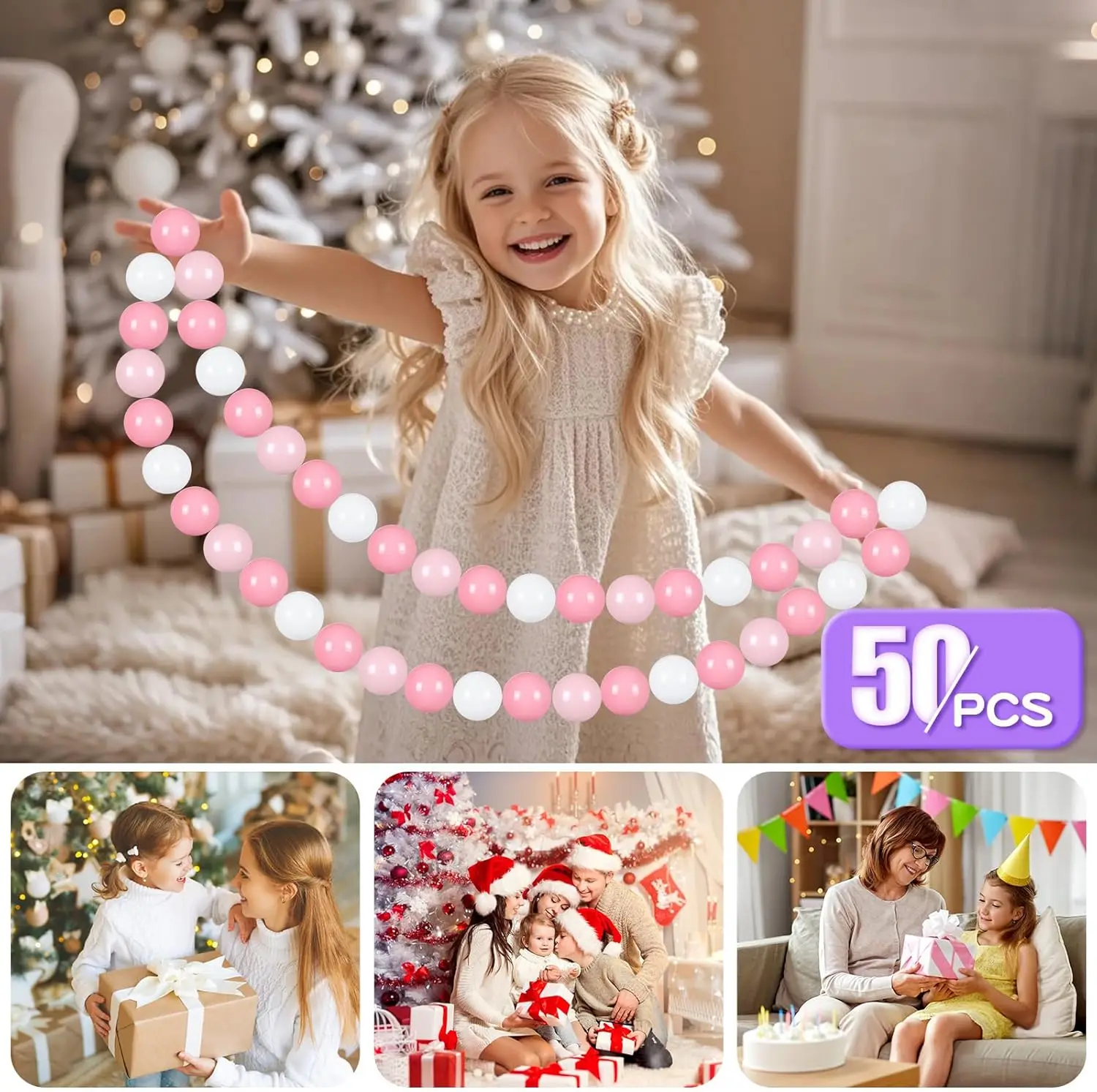 Bola poço bolas para crianças crianças bolas de plástico para bola-pino cercadinho piscina bebê pastel festa decoração rosa 50 pçs bolas