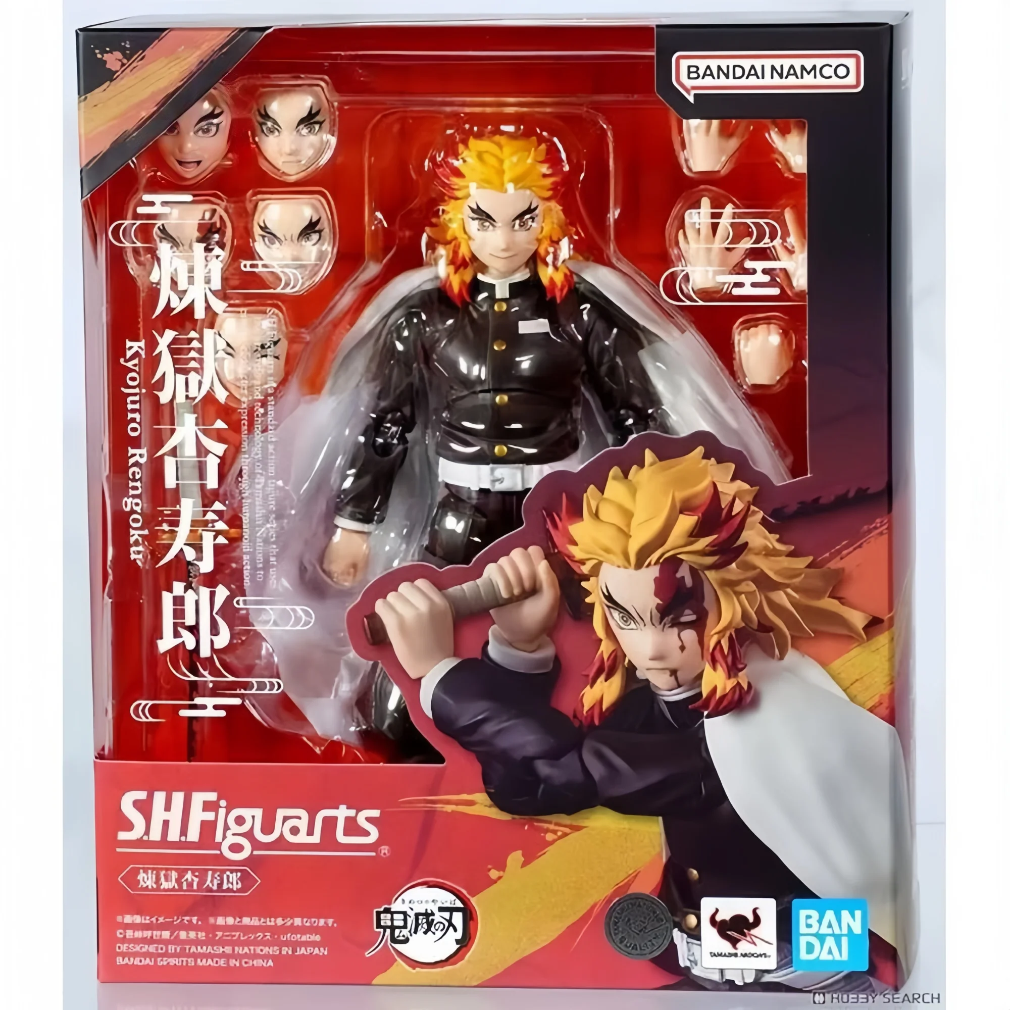 Oryginalne figurki akcji Bandai Demon Slayer Rengoku Kyoujurou S.h.figuarts, figurka stojąca, model figurki, nowe i nieotwierane, wybrane.