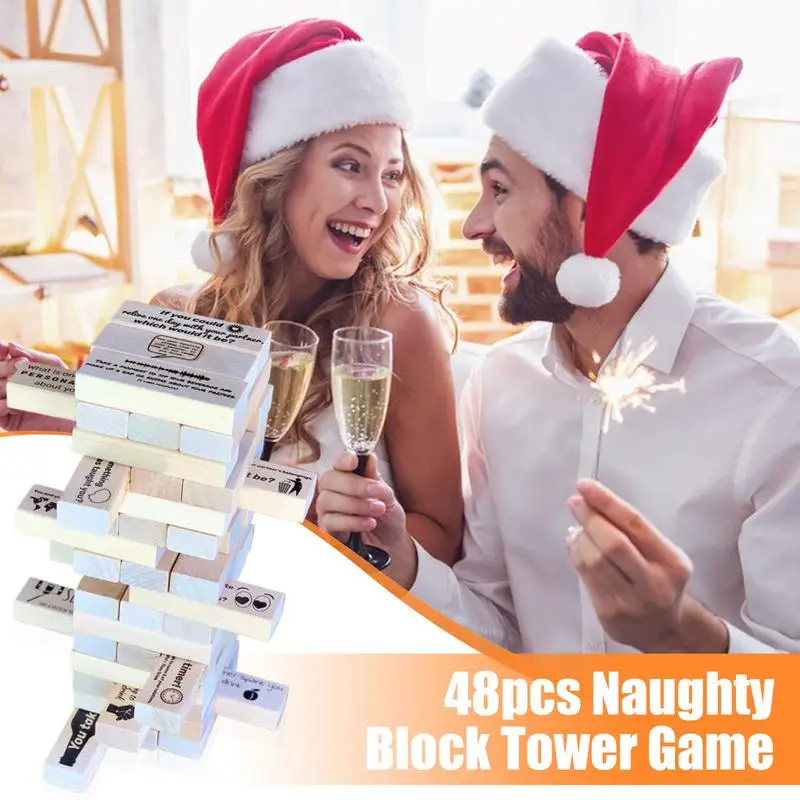 Couples Games For Adults Tumbling Tower Drinking Game Valentines Day Table Game Funny Drinking Game Creative Date Activities