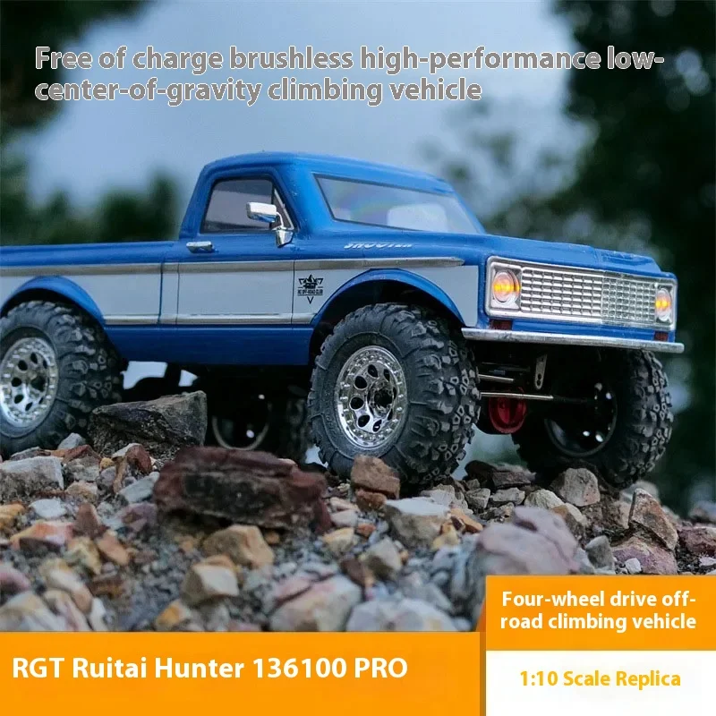 

Полномасштабный пульт дистанционного управления 2,4G Rgt Ruitai Hunter 136100pro 1:10, имитация полноприводного внедорожника, модель автомобиля для скалолазания