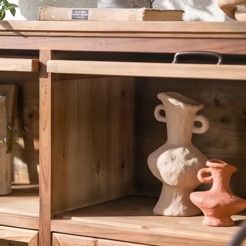 Locker Vintage Home Glass Door Display Entrance Cabinet