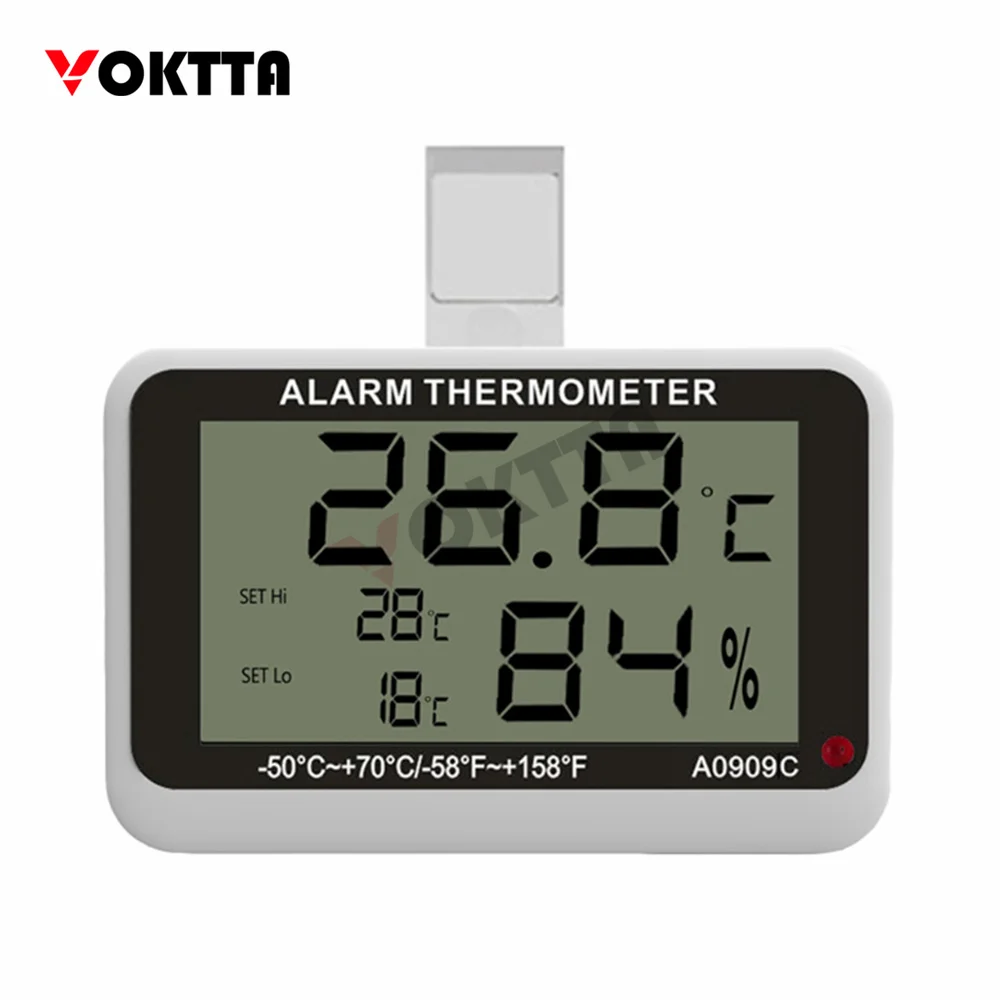 Termômetro interior e exterior e higrômetro, estação meteorológica sem fio, monitor de temperatura e umidade, termômetro interno e externo, CX-0909C