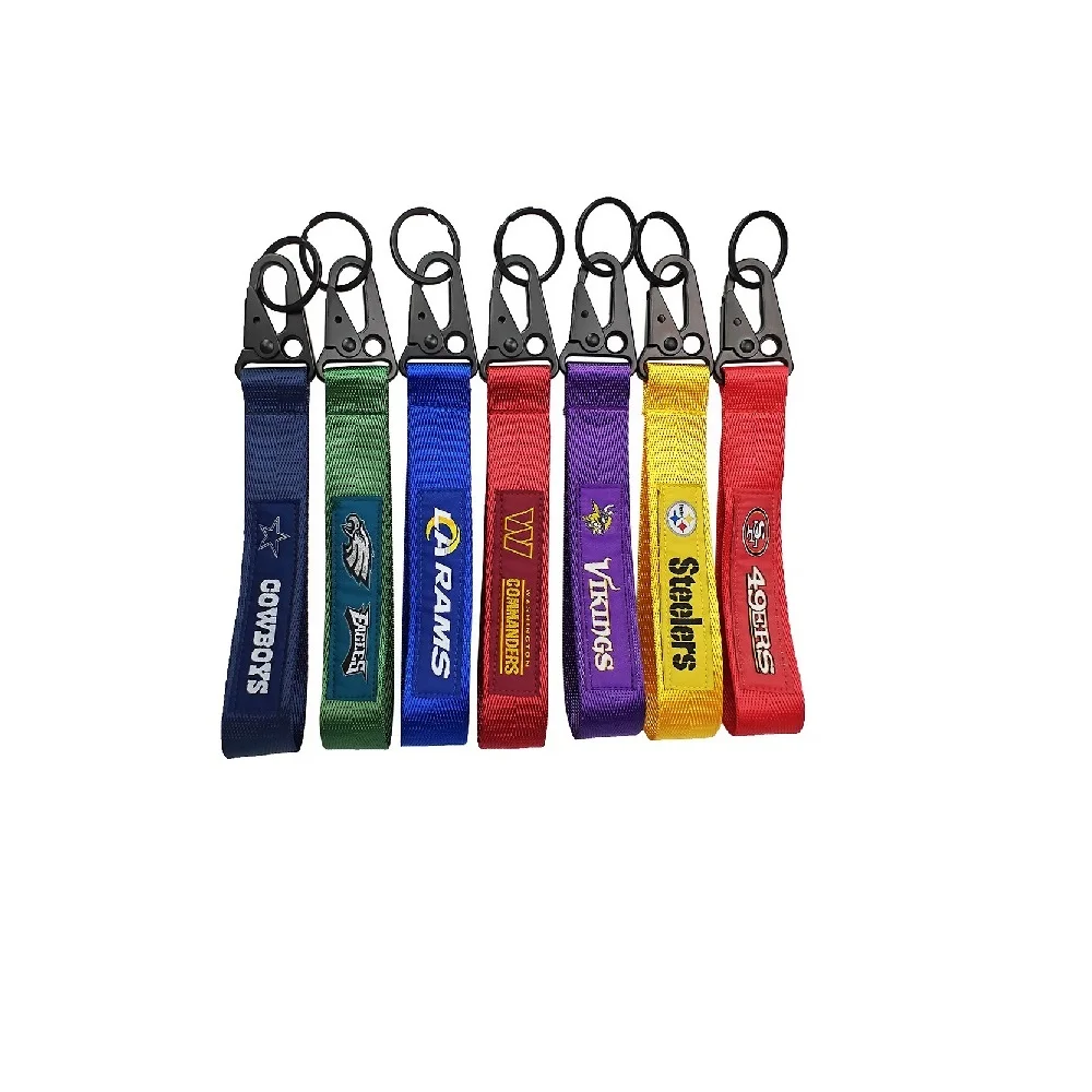 Motorcycle Eagle Beak Keychain Football nfl Strap keychains Short Lanyard Rope Accessories for Phone Car