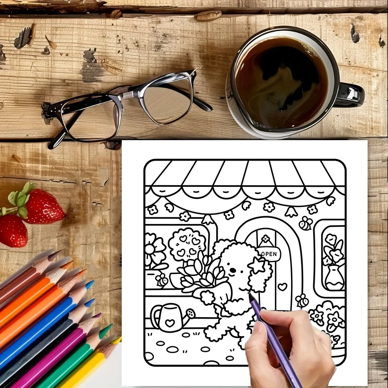 28 Pages Good Time Style Coloring Coloring Book for Soothing Stress | Stress Reduction Colouring Book for Relax &Gifting