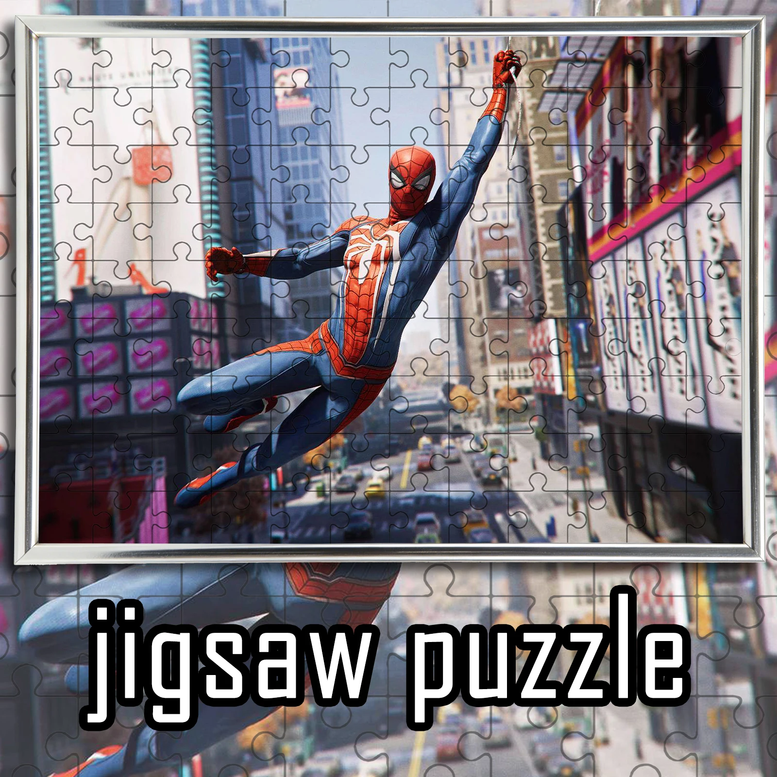 

Деревянный напольный пазл-головоломка Marvel Spider Man City Shuttle, 108/200/300/500/1000 элементов, крутой декор для дома, подарок