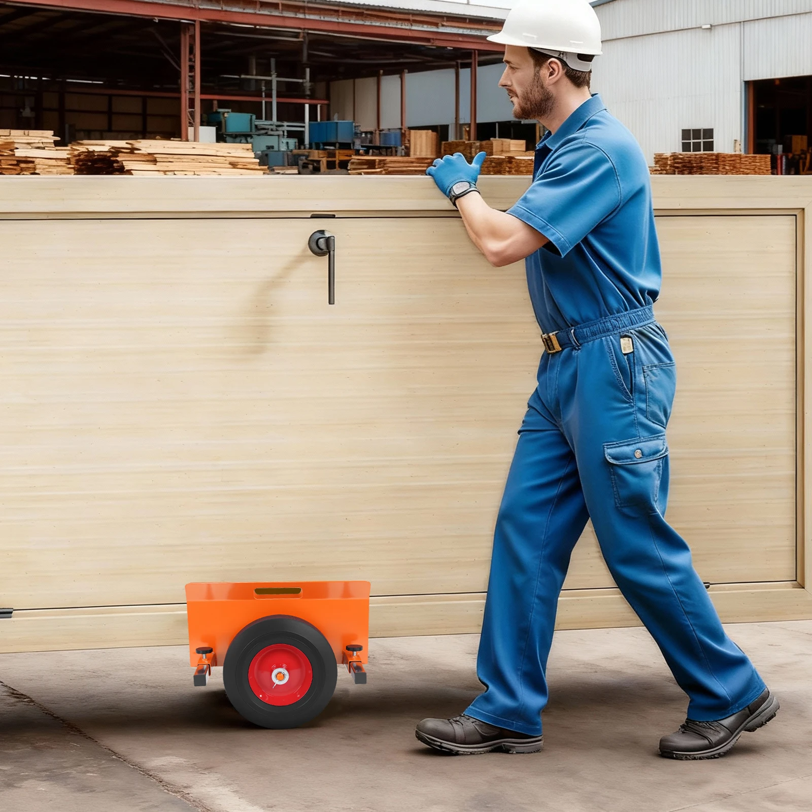 

All Terrain Slab Dolly with Solid Rubber Wheels Panel Carrier 1100LBS Capacity with Handle for Wood Plywood Door Fence Sheetrock